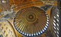 Ceiling of the dome of Hagia Sophia mosque in Istanbul, Turkey.